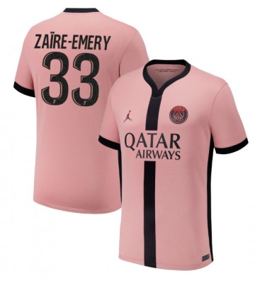 Paris Saint-Germain Warren Zaire-Emery #33 Tredje trøje 2024-25 Kort ærmer